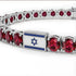 Ruby Tennis Bracelet with Israeli Flag no. 12
