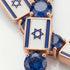 Sapphire Tennis Bracelet with Israeli Flag no. 14