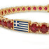 Ruby Tennis Bracelet with Greece Flag no. 10