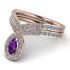 Amethyst Pear Shape Stacking Bridal Set - Emilia No. 302 image 3