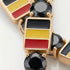 Black Diamond Tennis Bracelet with Belgium Flag no. 7