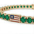 Emerald Tennis Bracelet with United States Flag no. 4
