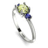 Classic Three Stone Peridot Engagement Ring - Valentina No. 715 image 2