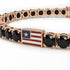 Black Diamond Tennis Bracelet with United States Flag no. 8