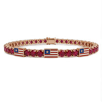Ruby Tennis Bracelet with United States Flag no. 11 image 1