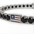 Black Diamond Tennis Bracelet with United States Flag no. 9