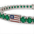 Emerald Tennis Bracelet with United States Flag no. 6
