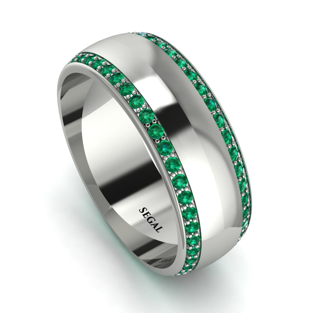 Eternity Emerald Wedding Band - Benjamin No. 6
