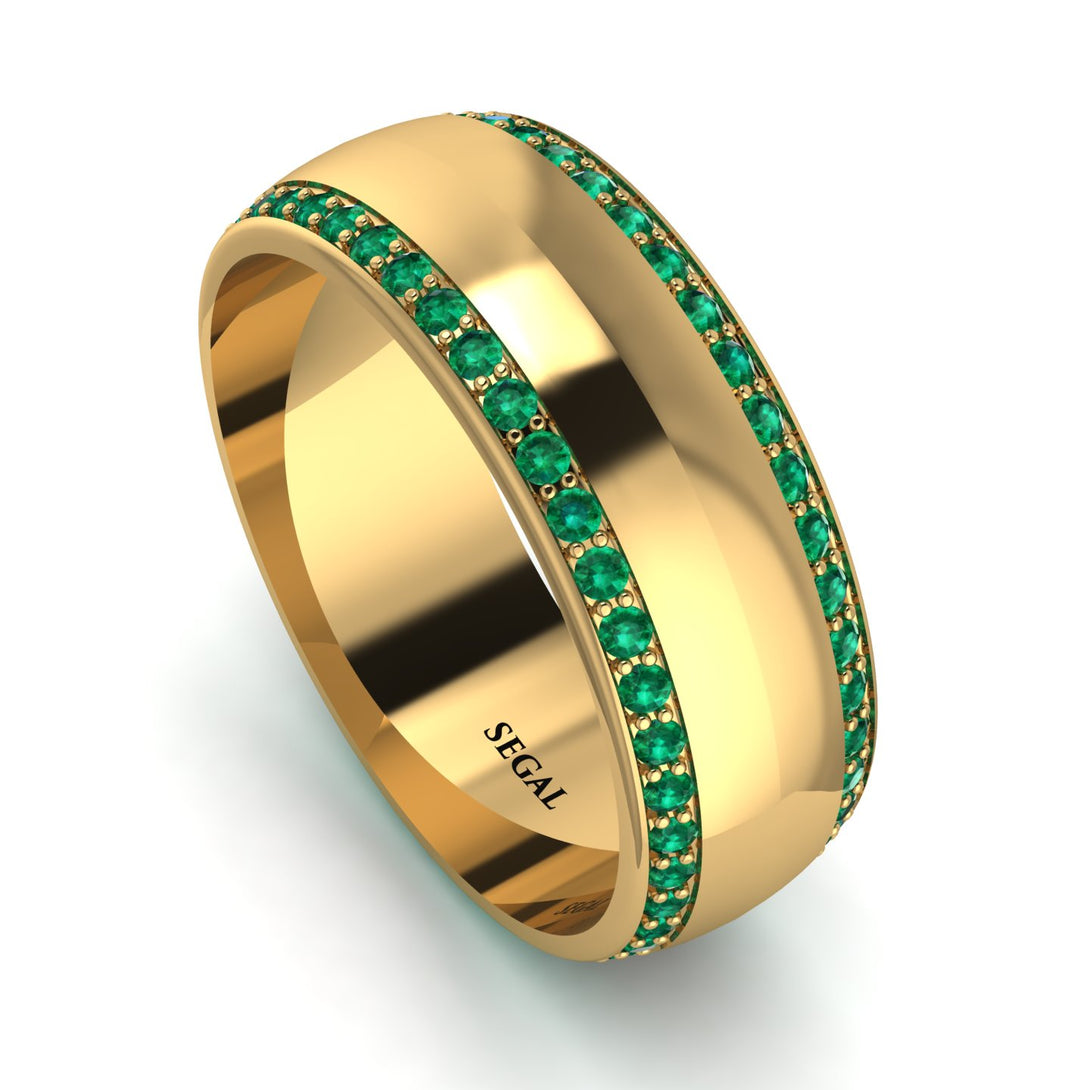 Eternity Emerald Wedding Band - Benjamin No. 4
