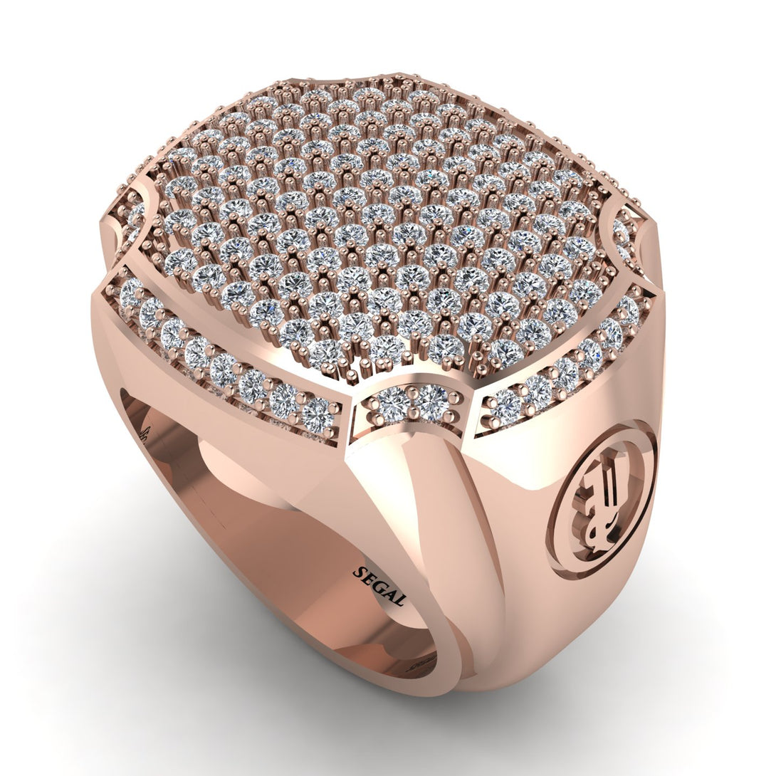 Diamond Men Signet Ring - Carl No. 2