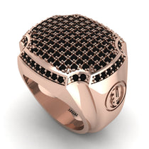 Black Diamond Men Signet Ring - Carl No. 11 image 1