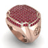Ruby Men Signet Ring - Carl No. 14