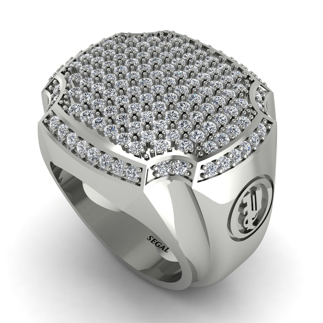Diamond Men Signet Ring - Carl No. 3
