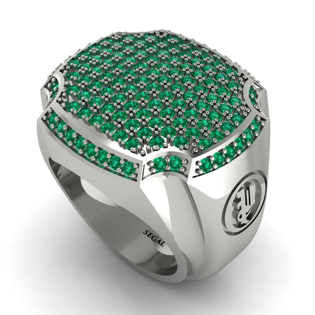 Emerald Men Signet Ring - Carl No. 9