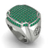 Emerald Men Signet Ring - Carl No. 9