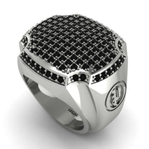 Black Diamond Men Signet Ring - Carl No. 12 image 1