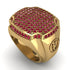 Ruby Men Signet Ring - Carl No. 13