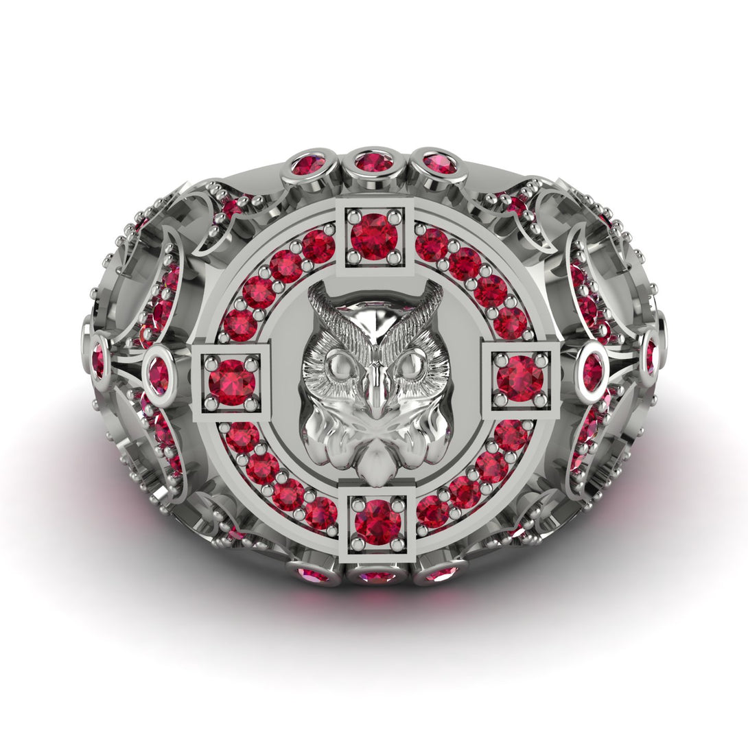 Ruby Owl Gold Men's Fashion Ring - Adrian No. 12