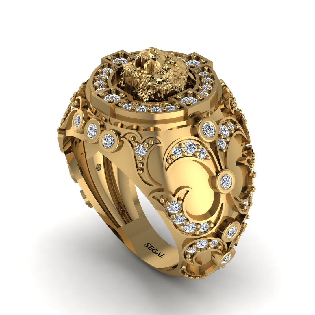 Diamond Tiger Gold Men's Fashion Ring - Landon No. 1