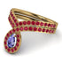 Tanzanite Pear Shape Stacking Bridal Set - Emilia No. 210