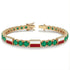 Emerald Tennis Bracelet with Poland Flag no. 4