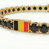 Black Diamond Tennis Bracelet with Belgium Flag no. 7