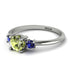 Classic Three Stone Peridot Engagement Ring - Valentina No. 715