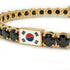 Black Diamond Tennis Bracelet with South Korea Flag no. 7