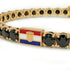 Black Diamond Tennis Bracelet with Croatia Flag no. 7