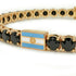 Black Diamond Tennis Bracelet with Argentina Flag no. 7