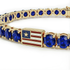 Sapphire Tennis Bracelet with United States Flag no. 13 image 2