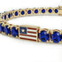 Sapphire Tennis Bracelet with United States Flag no. 13
