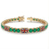 Emerald Tennis Bracelet with United Kingdom Flag no. 4 image 2