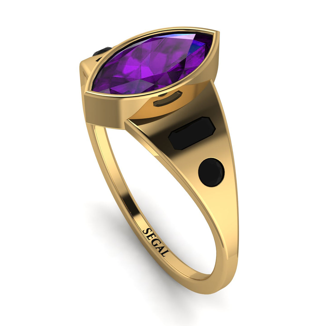 Marquise Bezel Amethyst Ring - Juliana No. 307