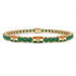 Emerald Tennis Bracelet with India Flag no. 4