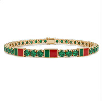 Emerald Tennis Bracelet with Portugal Flag no. 4 image 1