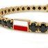 Black Diamond Tennis Bracelet with Poland Flag no. 7