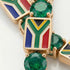 Emerald Tennis Bracelet with South Africa Flag no. 4