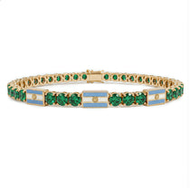 Emerald Tennis Bracelet with Argentina Flag no. 4 image 1