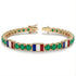 Emerald Tennis Bracelet with France Flag no. 4 image 2