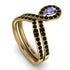 Tanzanite Pear Shape Stacking Bridal Set - Emilia No. 207
