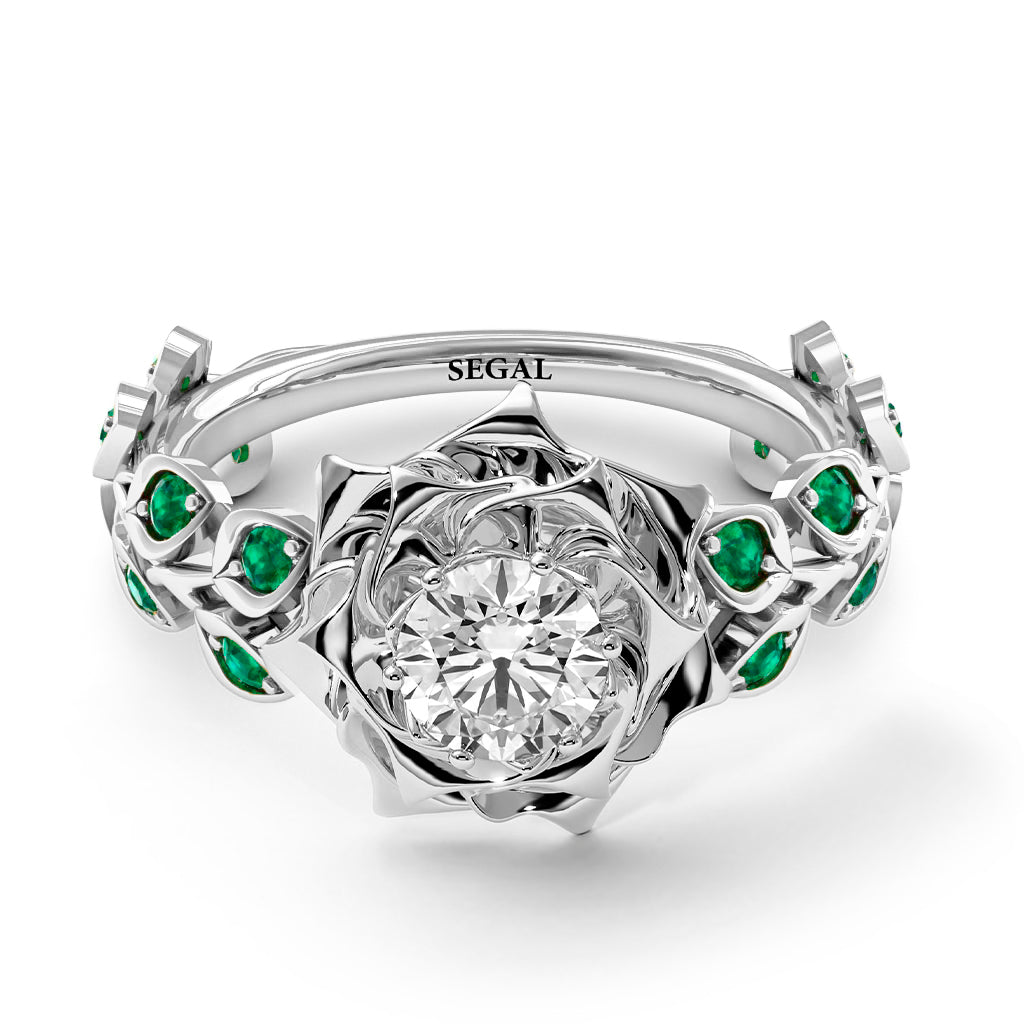 Rose Flower And Leaves - Diana no. 6