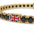 Black Diamond Tennis Bracelet with United Kingdom Flag no. 7