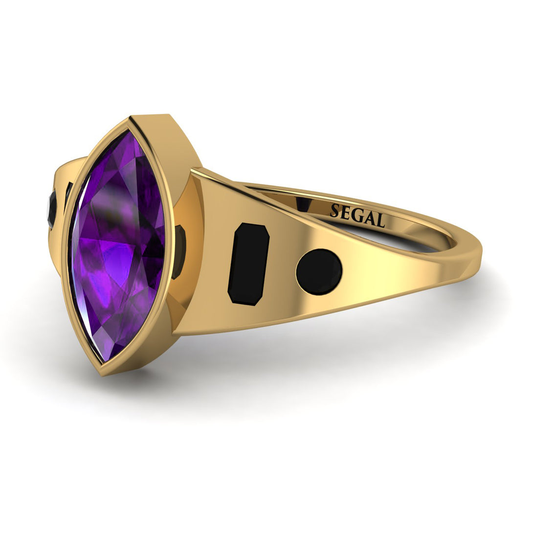 Marquise Bezel Amethyst Ring - Juliana No. 307