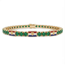 Emerald Tennis Bracelet with Croatia Flag no. 4 image 1