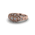 Diamond 3-Stones Art Deco Engagement Ring - Aniyah No. 2