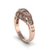 Diamond 3-Stones Art Deco Engagement Ring - Aniyah No. 2 image 2