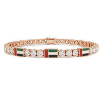 Diamond Tennis Bracelet with United Arab Emirates Flag no. 2 image 1
