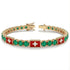 Emerald Tennis Bracelet with Switzerland Flag no. 4