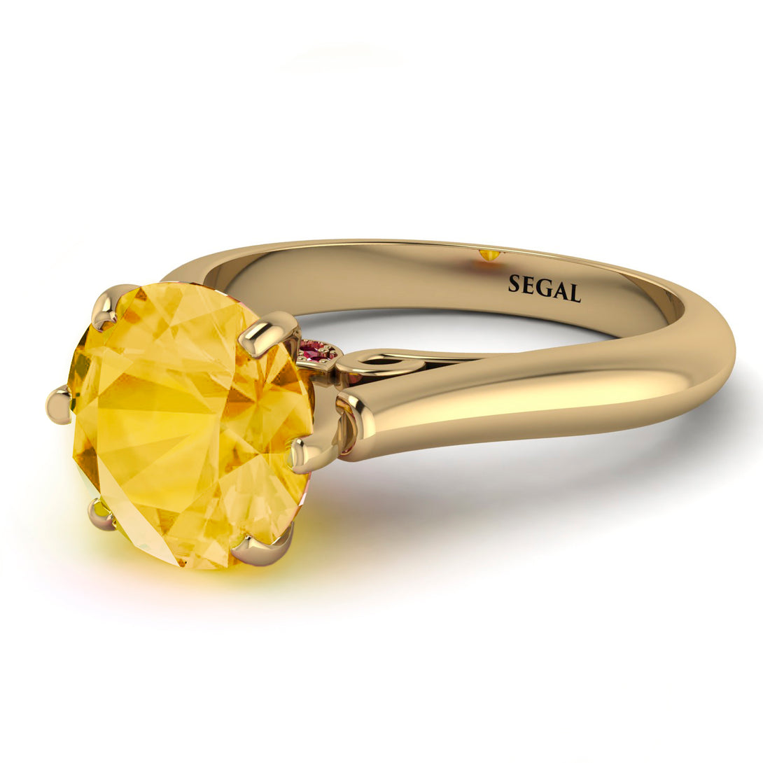 3ct Citrine Engagement Ring - June No. 610